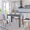 MOBCANT Tavolo da Pranzo, Tavoli allungabili Tavoli pieghevoli Tavoli alti Tavoli girevoli Utilizzabile per Sala da pranzo Appartamento Salone Cucina Grigio Cemento 120x60x76 cm Legno Multistrato