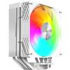 Mars Gaming MCPU-X5ARGB, Dissipatore CPU 280W TDP, 5x Heatpipes HCT Nuova Generazione, Ventola PWM SI Extreme-Silent ARGB 120mm, Nucleo in Rame Iperbilanciato, Compatibilità Universale, Bianco