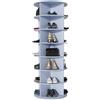 IGTOPS Scarpiera girevole a 360°, scaffale angolare, 7 strati con grande capacità, bianco, libreria con 4 scomparti, contiene 28 paia di scarpe, scarpe, borse, libri e utensili da cucina (blu)