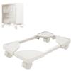 BOTEWO Supporto PC Case Fisso Con Ruote: Ventilato e Regolabile - CPU Mobile, Carrello Porta PC Sotto Scrivania (Bianco)