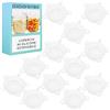 Didarenba Coperchi in Silicone Adattati Cucina 12 pezzi per barattoli, lattine, tazze, bicchieri riutilizzabili Senza BPA Ecologici Resistenti a Temperature Alte e Basse Adatti per Lavastoviglie trasparenti
