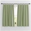 PONY DANCE Tende Corte Oscuranti per Camera da Letto e Cucina 2 Pezzi 140x145 CM Tende Termica Isolante per Finestre Piccole con Passanti Curtains per Finestre, Chartreuse