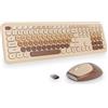 SbocKeeb Ttastiera e Mouse Senza Fili, Tastiera Silenziosa e Mouse Wireless, Full Size, Sottile Tastierino Numerico 2.4GHz, Americana QWERTY per laptop, desktop, MacBook, PC