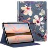 FINTIE Custodia per iPad Pro 11 2022/2021(4ª/3ª Generazione), Multi-angli Slim Fit Folio Cover Case con Pocket e Auto Svegliati/Sonno per iPad Pro 11 2020/2018, Blooming Hibiscus