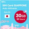 TSIM SIM Giappone per 30 Giorni | 30GB di dati 4G/5G/LTE | Tethering/Hotspot incluso | Assistenza 24/6 | Solo Dati, Nessuna Voce