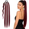 CAISHA HEZ107 - Extension per capelli lisci, 75 cm, colore rosso