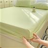 Homxi Copriletto con Angoli una Piazza e Mezza con 2 Federe(200 x 220 cm),Completo Letto Tinta Unita Lenzuolo Letto Singolo Verde Chiaro