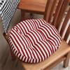 YongXinMY Cuscini rotondi con stampa a strisce, morbido cotone e lino, comodi cuscini rotondi, decorativi per interni ed esterni, divano, casa, ufficio e giardino (rosso, 40 cm)