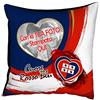 quickgadget Idea Arredo Casa Cuscino Sport Personalizzato con Foto per Tifoso Cuore Rosso Blu Cagliaritano Cagliari