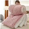 Uziqueif Piumino Invernale, Trapunta Invernale, Piumone Matrimoniale, Agnello Cashmere e Velluto Tessuto di Lana Caldo Inverno Trapunta Addensare Queen Size Piumino,Rosa,180×220cm/4kg