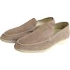 Generic Slip On Mocassini Scarpe Uomo, Larga Fit Mocassini Uomo Uomo Casual Tela Piatto Business Guida Pantofole Testa Rotonda Morbido Leggero Tinta Unita Pelle Scamosciata Scarpa, bianco, 43