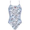 ARENA W Floral Logo Reversible Challenge Back One Piece, Costume Sportivo Donna, Nero (Multicoloured Black), 32
