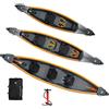 Aqua Marina, Kayak 1 Posto Tomahawk Air-375, Taglia Unica, Nero/Arancione