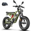 Fafrees F20 ULTRA Bici Elettrica Fatbike, Pneumatici Fat 20 * 5.0 Pollici Ebike, Batteria 48V/25Ah, Mountain Bike Elettrica Da Uomo, Autonomia 80-140 KM (Verde)