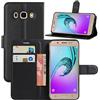 HualuBro Custodia Galaxy J5 2016, Custodia in Pelle PU Leather Portafoglio Wallet Protettiva Flip Case Cover per Samsung Galaxy J5 2016 Smartphone (Nero)