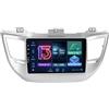 MISONDA Autoradio compatibile con Hyundai Tucson 3/IX35 (2015-2018) con [Wireless Carplay/Android Auto/DAB+/4G/Wifi/DSP] Doppio Din Android GPS RDS BT Ksmera 6G+128G