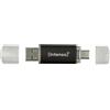 Intenso Twist Line 128 GB - Chiavetta USB Dual 3.2 Gen 1x1, USB-C e USB-A, 70 MB/s, antracite