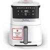 Moulinex Easy Fry Silence, Friggitrice ad Aria Silenziosa 5L/1.5kg per 6 Persone, 1670W, Sistema Easy Clean & Store, 10 Programmi, Touchscreen e Cestello Lavabile in Lavastoviglie, Bianca EZ5521