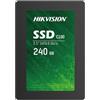 Hikvision SSD 240GB, 2.5" SSD Interno, 3D NAND SATA III 6GB/s, Fino a 560 MB/s, Scrittura 520MB/s, Adatta per Laptop e Computer Desktop, C100