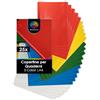 OfficeTree 25x Copertine Quaderni Colorate A4-5 Colori - Effetto Rafia incl. 25 Etichette - Copertine Quadernoni Colorate per Scuola e Ufficio - Fodere Quadernoni Elementari - Copertine A4 Colorate
