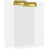 MSDADA 2 Pezzi Cartellina Portadocumenti A4 con Pinza, MSDADA Tavoletta Portablocco, Clipboard Trasparente, Utilizzata per Scuola, Eventi Domestici, Amanti Dell'arte, Ufficio e Seminari(Oro)