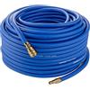 Poppstar Tubo per aria compressa attacco rapido 50 metri (PVC ibrido con tessuto, raccordo rapido) tubo compressore aria 20 bar, blu
