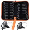 LEONTOOL Mini set di chiavi inglesi metriche e SAE 20 pezzi, 4 mm - 11 mm e 5/32-7/16, set di chiavi combinate super sottili