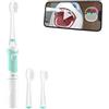 TrueLife SonicBrush Kid G - Spazzolino sonico per bambini dai 5 ai 9 anni, video educativo, 3 testine, timer, setole morbide, 30 adesivi per animali, illuminazione a LED, funzionamento a batteria,