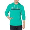 Champion T-Shirt a maniche lunghe da uomo, con cappuccio, grafica, Verde Reef-586dta, XX-Large