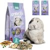 Best Friend Mangime Completo per Conigli Nani con Bacche di Rosa Canina, Pisello Fioccato, Carrube, Uva Sultanina, Confezione da 2 pacchi. Mangime per Roditori con Ingredienti Naturali, Made in Italy