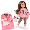 Götz 2059094 Hannah dalla sua amica - bambola in piedi alta 50 cm, capelli castani e occhi castani - set da 14 pezzi