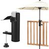 DELAESI Supporto per ombrellone da balcone, ringhiera del balcone, porta-ombrellone, supporto per ombrellone per balcone, terrazza o tavolo, campeggio
