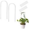 Gosknor 2 Pz Traliccio per Piante in Acrilico a Forma di U, 40x10 cm Traliccio Piante in Vaso con 20 Fascette Rimessa Piante Rampicanti per Interni Esterni Giardino Cortile