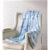 Shabby Chic - Coperta da letto, super morbida e peluche, decorazione per la casa di ispirazione vintage (Abby Ditsy Aqua)