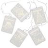 AmeliaHome Set di 5 luci a LED con ciondolo in acrilico, con USB, decorazione natalizia rettangolare