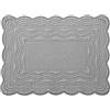 H&H Set 4 Tovagliette Americane Trapuntate in Cotone Grigio 45x33 cm - Eleganti, Lavabili a Mano, No Asciugatrice - Per Cucina, Sala da Pranzo, Colazione