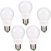 TECNOLUX EURO Lampadina a LED, A60, 8 W, E27, luce bianca fredda, 6400 K, 640 lm, 5 pezzi