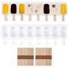 MmmLucipor Stampi per Ghiaccioli in Silicone, Stampi Gelato, Stampi Gelato Stecco con 100 Bastoncini, Stampo Senza BPA, Stampi per Gelato fatti in Casa, Congelato Fai da Te, Sorbetti, Budino (A)