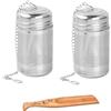 Daelesr 2 Pezzi Filtro te Infusione, Infusore tè Acciaio Inox con Gancio a Catena, Infusore per Tisane, Filtri per tisane Sfuse, Tea Infuser per Teiere Tazze e Bottiglie di tè, Filtro Tisana Infusione