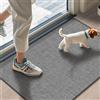 LEKEEPGO Zerbino 43 x 75 cm, Zerbino Ingresso Interno Antiscivolo, Tappeto Ingresso Interno Lavabile Assorbenti a Basso Profilo Tappetino Entrata per Casa Porta, Corridoio, Camera da Letto, Grigio