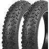 GRELiving Confezione da 2 pneumatici pieghevoli per bicicletta Fat Bike Tire Grasso, 20/26 x 4,0 cm, per bicicletta elettrica, Mountain Snow and Beach Bike
