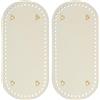 PATIKIL Fondo per Borse Pelle Pu 9.8x4.7 Pollici, 2Pz Base Ovale Tappetino Fondo per Borsa Uncinetto con Fori e Chiodi, per Borse Fai da Te, Borse a Tracolla, Borsette, Beige