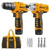 Ingco Set trapano + avvitaore impulsi 12 V - Ingco CKLI1201