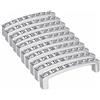 Creatwls - Maniglia quadrata in vetro trasparente a forma di U, per porte, armadi, cassetti, credenze, cucina, bagno, decorata, con strass