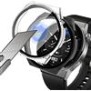 KoGiio Cover Compatibile con Huawei Watch GT 3 Pro 46mm [2 Pezzi], con Vetro Temperato Protezione Di Schermo, 3D HD Rigida PC Anti Graffio Custodia per Huawei Watch GT 3 Pro 46mm-Trasparente + Nero