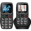 artfone C1+4G Telefono Cellulare per Anziani con Tasti Grandi丨Funzione SOS丨Chiamata Rapida丨Base di Ricarica丨Funzione di orario丨Batteria da 1800 mAh丨LTE Cellulare per anziani丨Radio丨USB - C - Nero