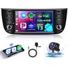Hodozzy 2GB+64GB Android Autoradio 2 din con GPS per Fiat Punto 2010-2016/per Fiat Linea 2012-2015 con Carplay Android Auto, 6,2 Pollici Touch Screen Stereo 2 Din Bluetooth WiFi FM/RDS Radio +Camera