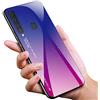 Tybaker Custodia per Samsung Galaxy A9 2018 [vetro temperato 9H] con cornice in morbido TPU Gradient vetro retro sfumato colore custodia protettiva in vetro per Samsung Galaxy A9 2018 (Lila)