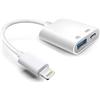 Hatuge Adattatore da Lightning a USB con porta di ricarica, cavo USB 3.0 OTG certificato MFi per iPhone 14 13 12 11 X XS XR 8 7, da iPad USB Flash Drive, lettore di schede, tastiera, mouse, pianoforte