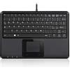 Perixx PERIBOARD-510H Plus - Mini Tastiera USB con Touchpad e 2 Porte USB, Tasti silenziosi, Layout Italiano